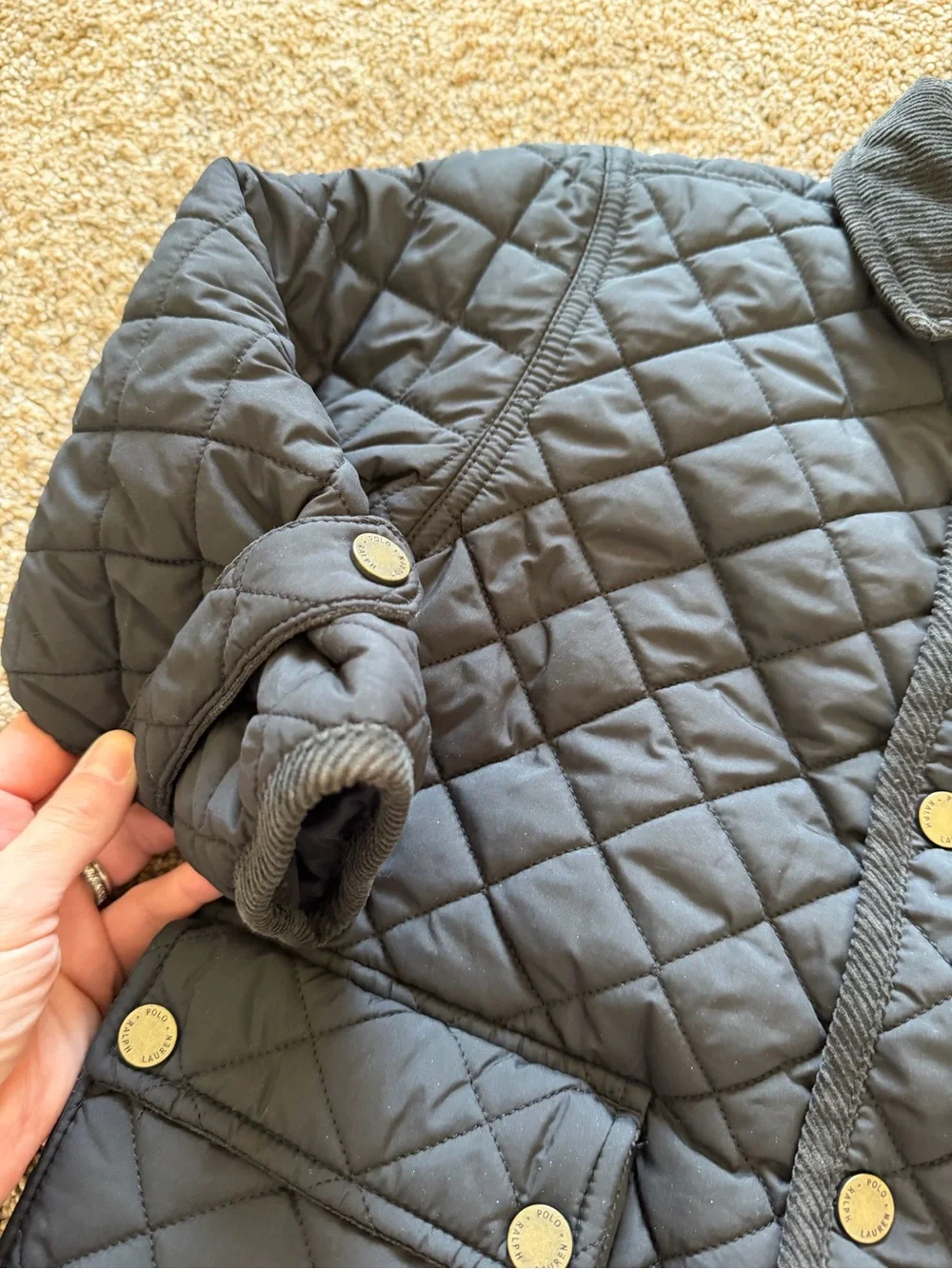 POLO RALPH LAUREN Navy Blue Quilted Jacket